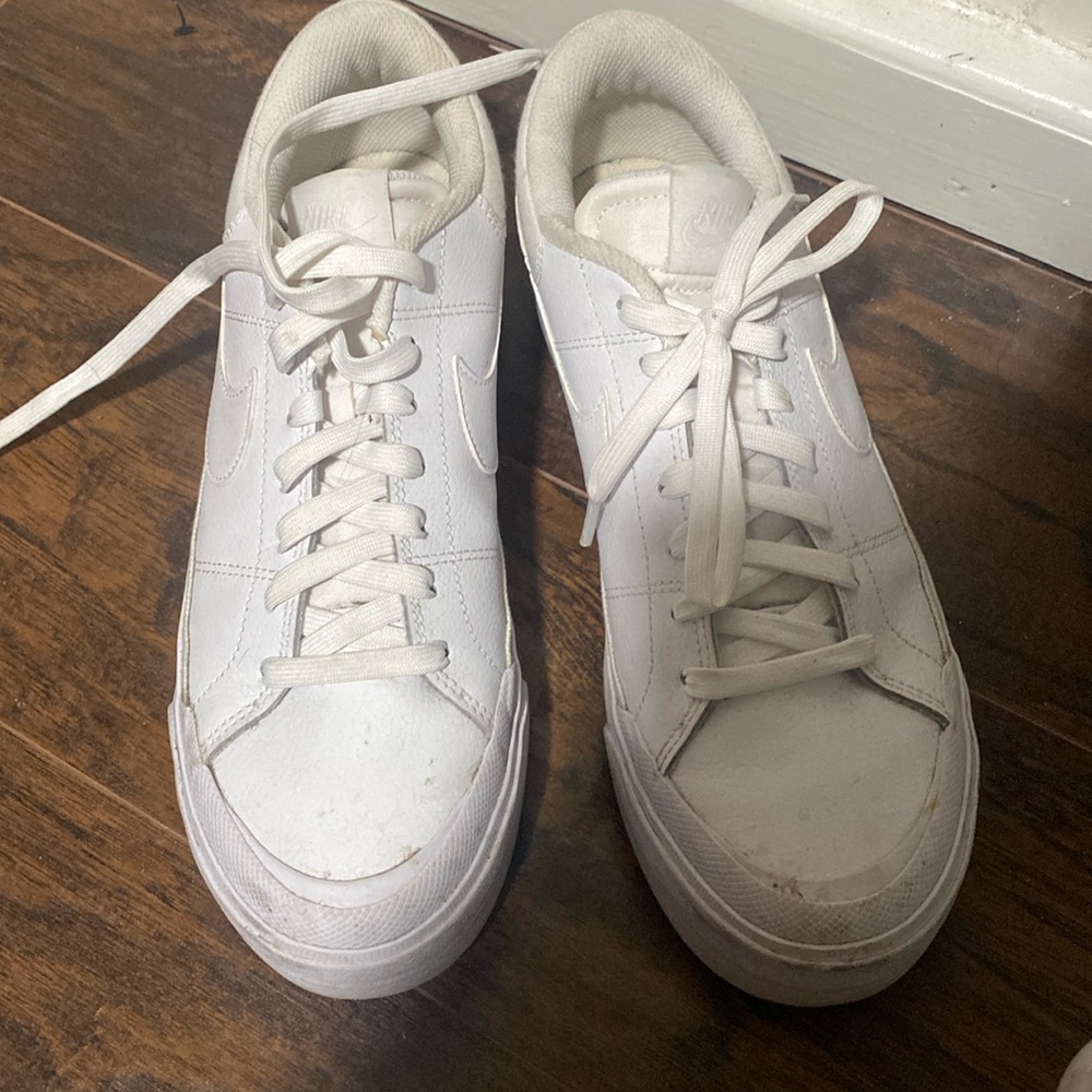 Nike white blazers